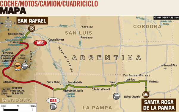Mapa del Rally Dakar 2011