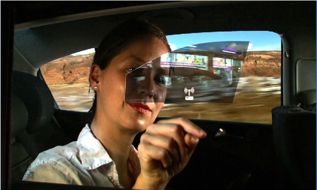 General Motors presenta ventanas interactivas multimedia para autos