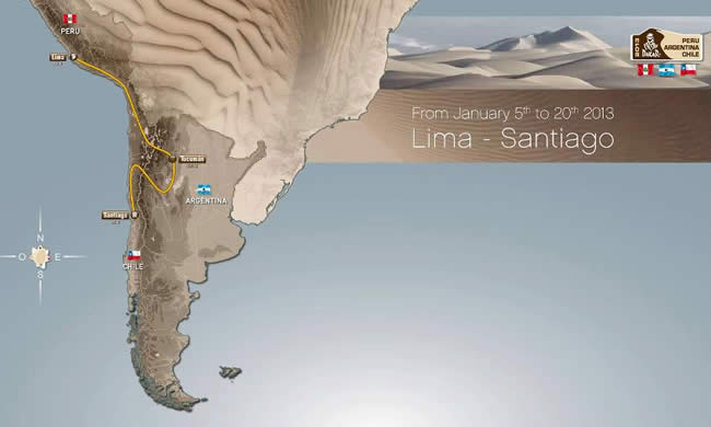 Entre Lima y Santiago de Chile, el Dakar 2013 tendrá sabor a Pacífico