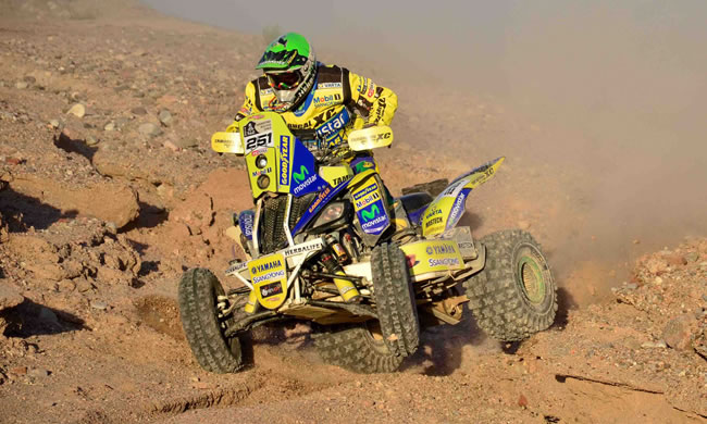 Ignacio Casale a bordo de su cuatrimoto