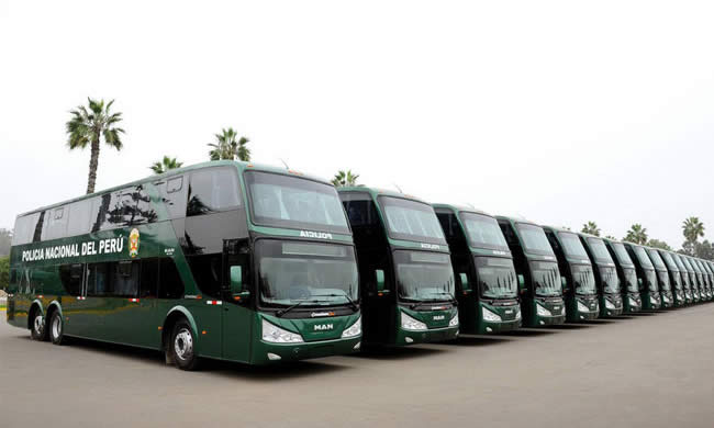 La Policía Nacional de Perú (PNP) acaba de reforzar su flota con vehículos Volkswagen y MAN