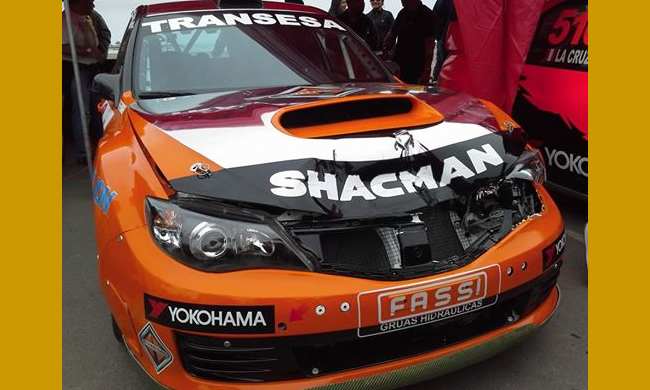 Previo a su presentación en la partida simbólica, el auto sufrió un accidente 