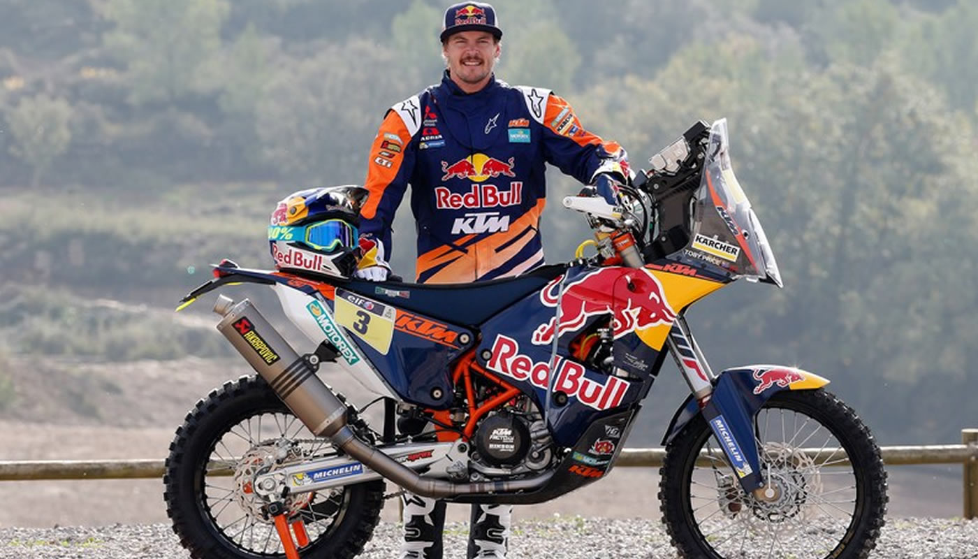 Toby Price listo para seguir sorprendiendo en el Dakar 2016