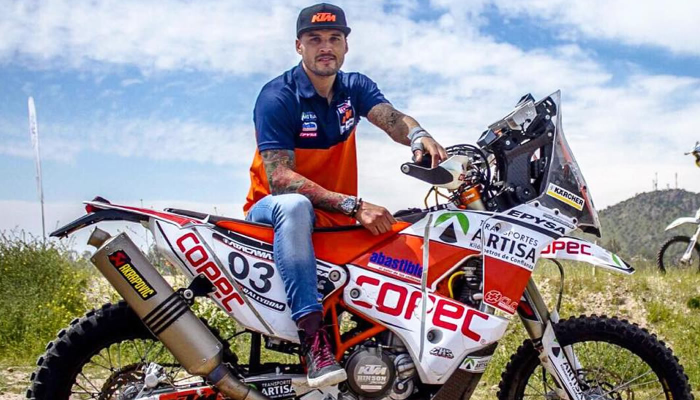 Pablo Quintanilla en una Husqvarna para el Dakar 2016