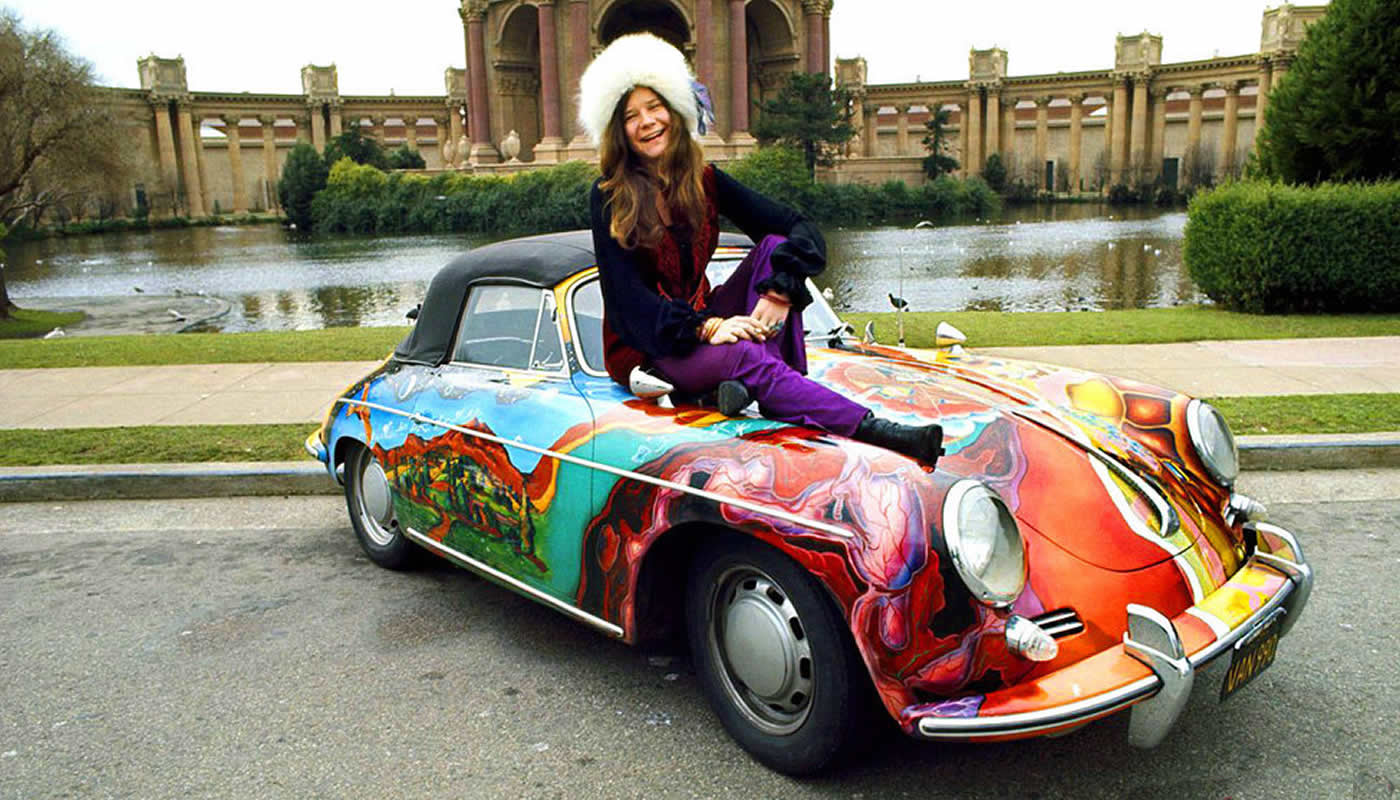 Janis Joplin y la historia de su pequeño auto multicolor