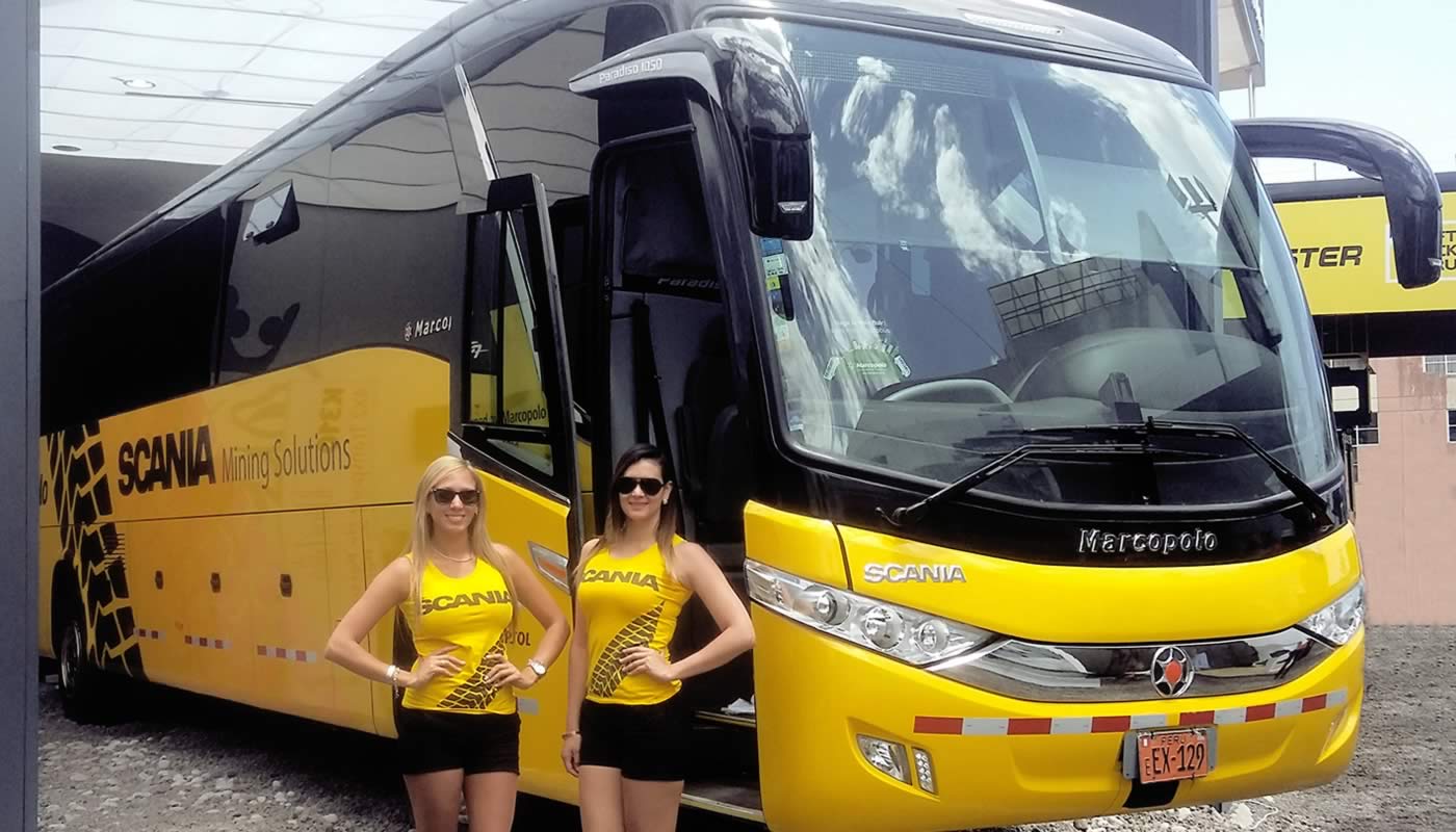 Scania Perú exhibe ómnibus minero de última generación en Perumin 2015