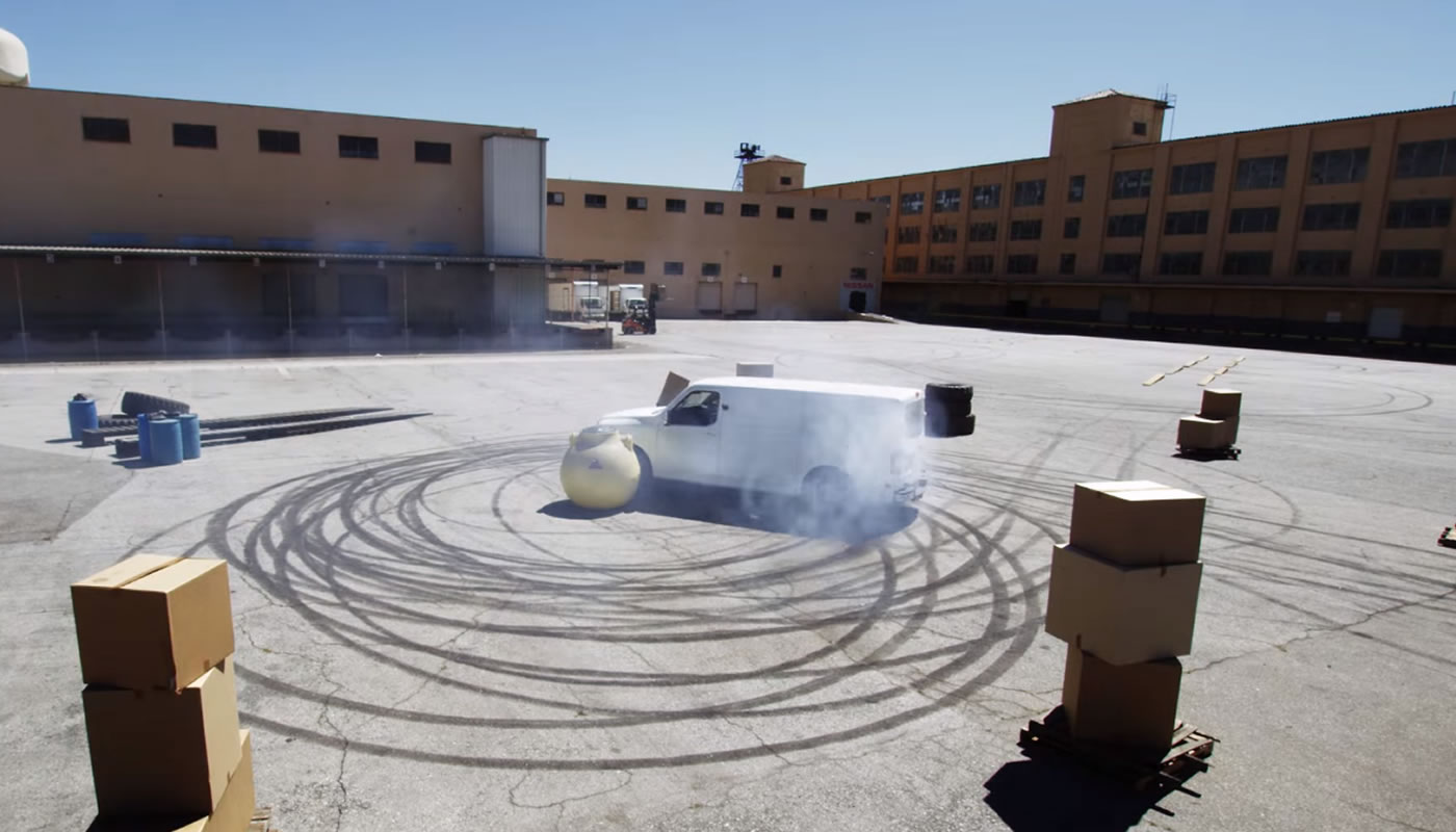 Las furgonetas también pueden hacer drift