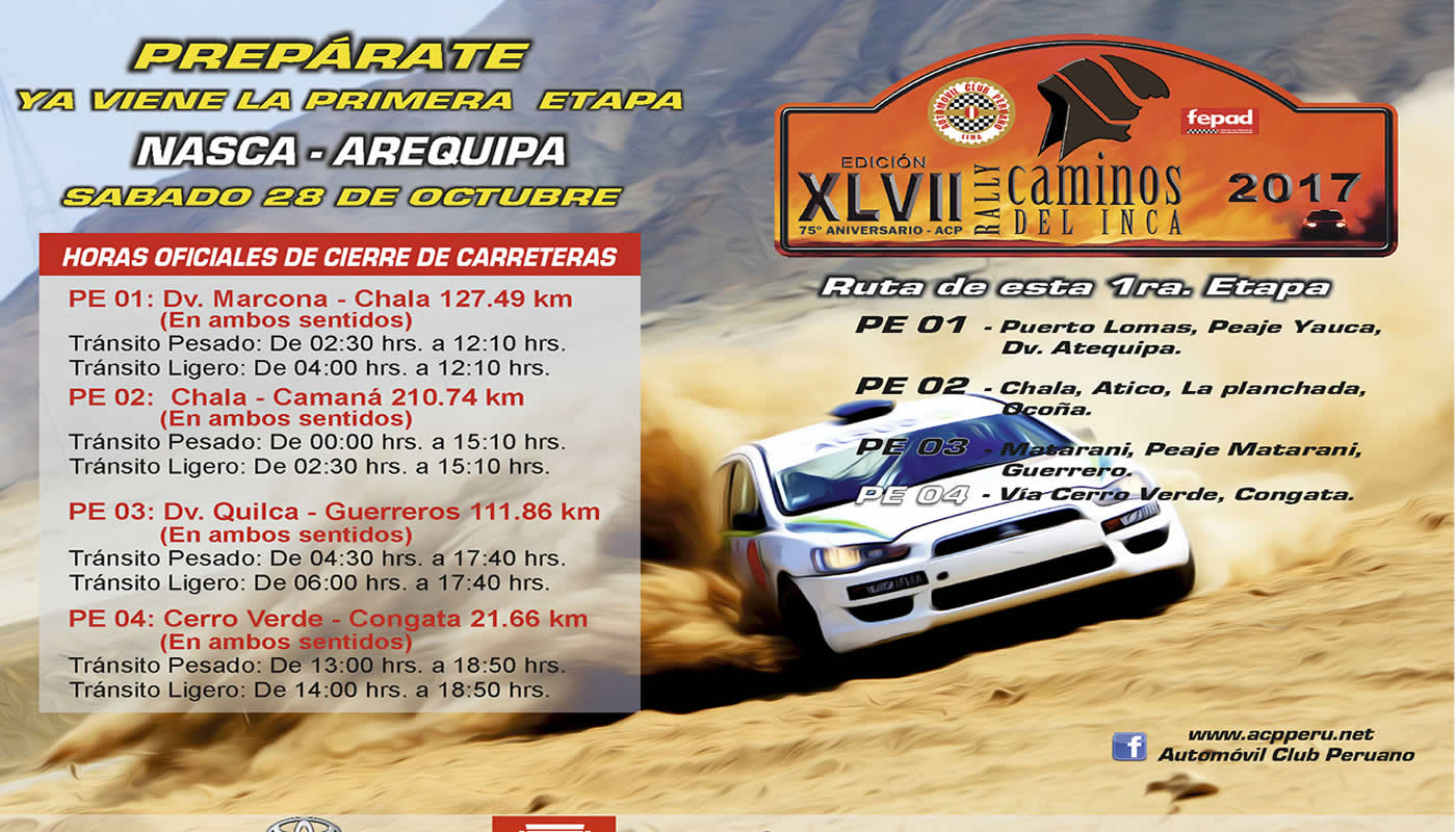 CDI: Se inició la primera etapa Nasca – Arequipa