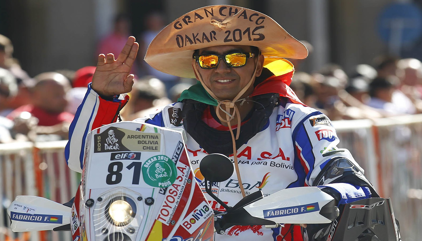 Fabricio Fuentes preparado para el Dakar