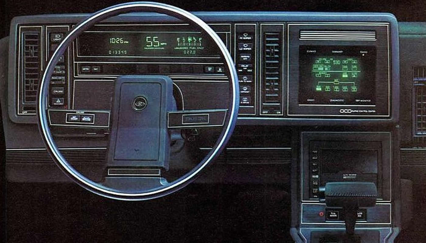 El primer coche en tener pantalla táctil es de 1986