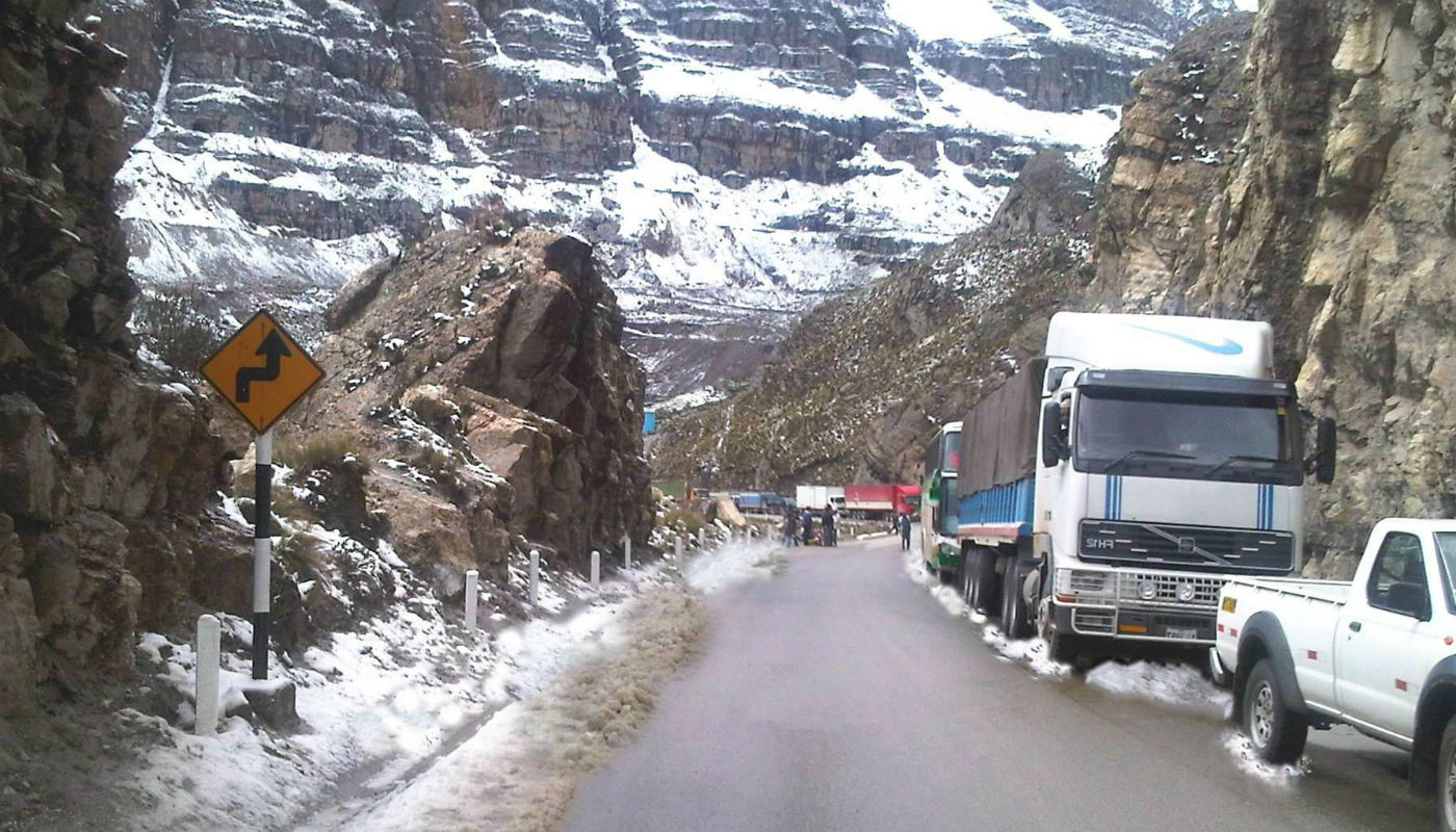 Carretera Central: una vía estrecha para vehículos pesados