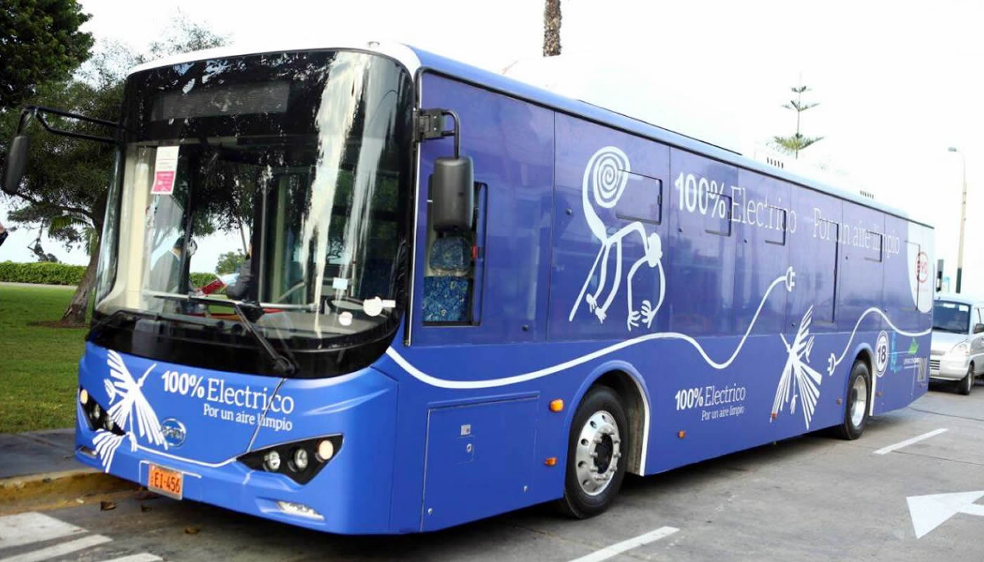 Buses eléctricos circularán por Lima