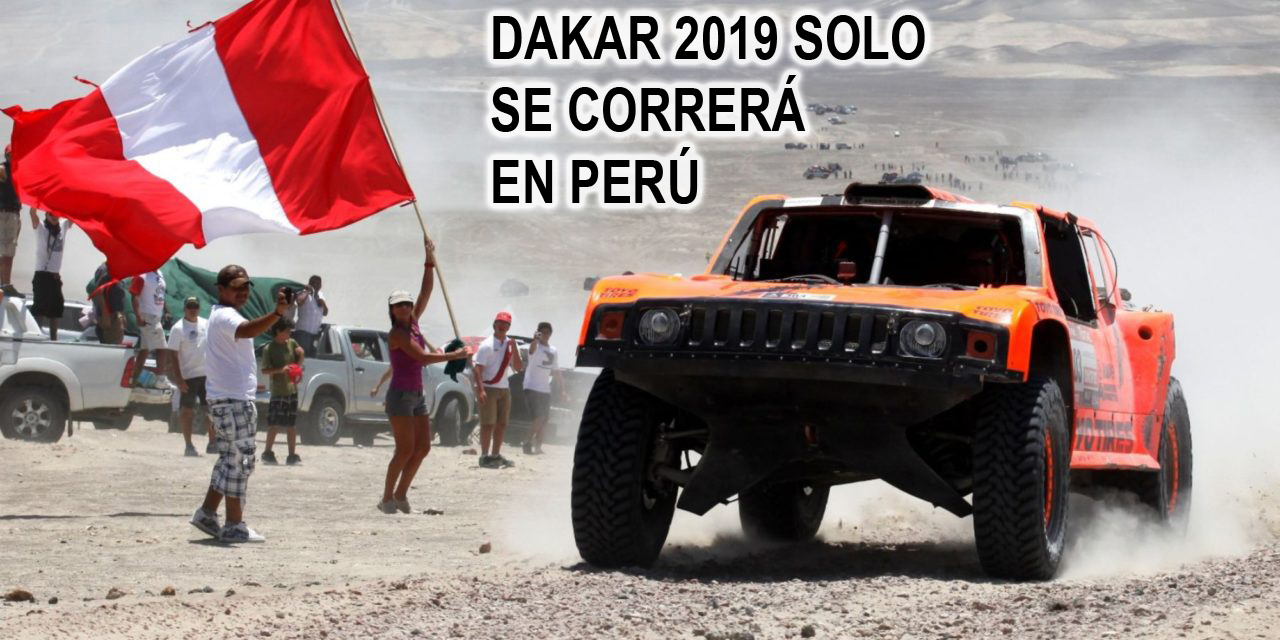 Dakar 2019 solo se correrá en Perú
