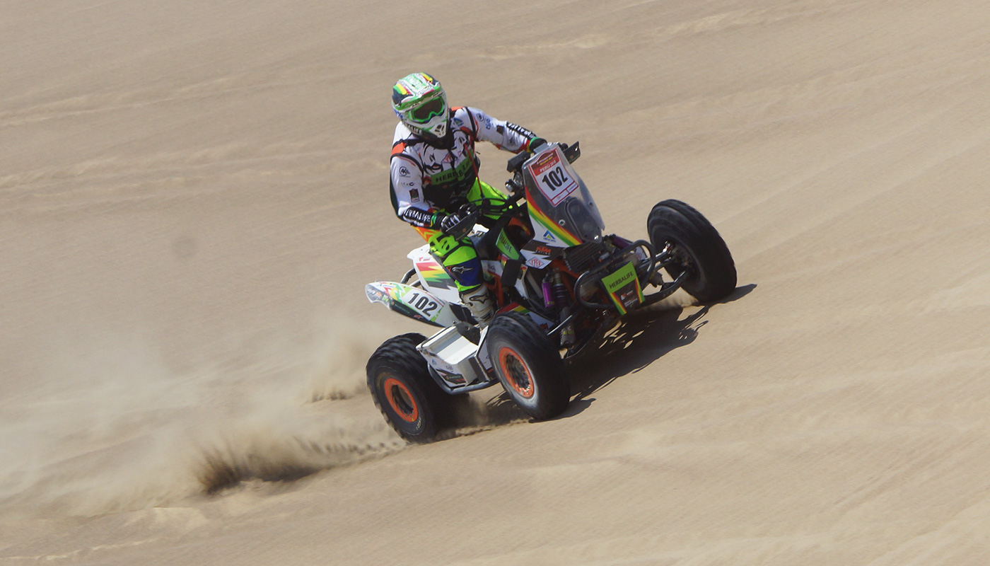 Juan Carlos Salvatierra, el boliviano que lidera la categoría Quads