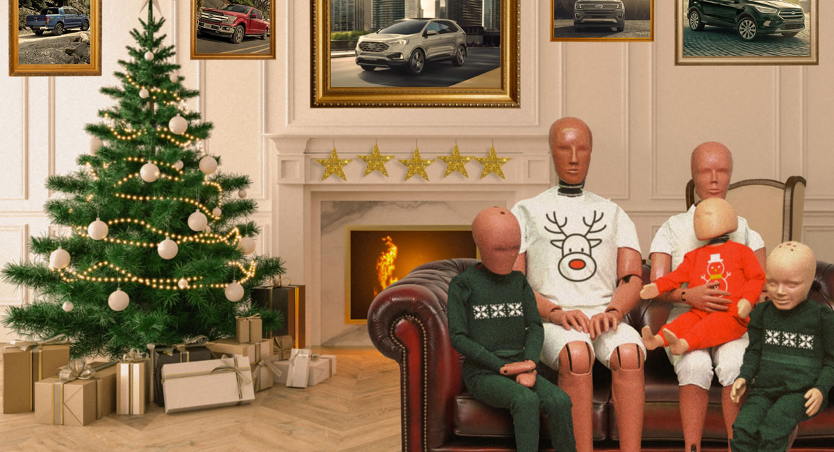 Esta es la curiosa carta de Navidad de los maniquíes de Ford
