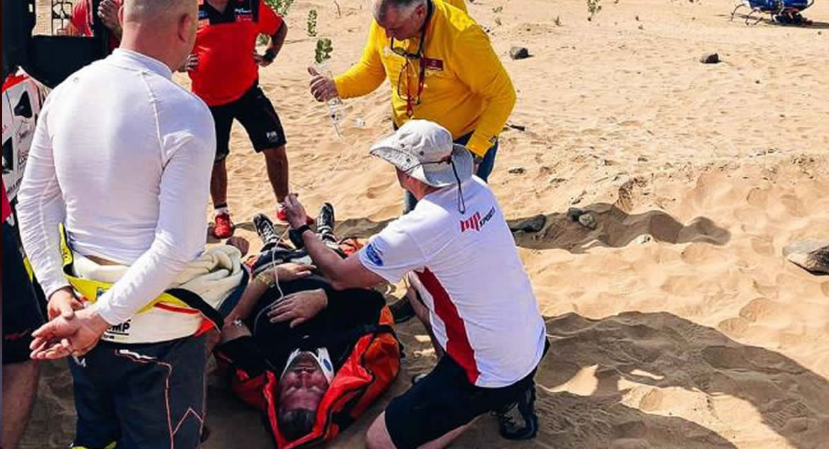 Dakar 2020: Este piloto se accidentó y ya no podrá correr