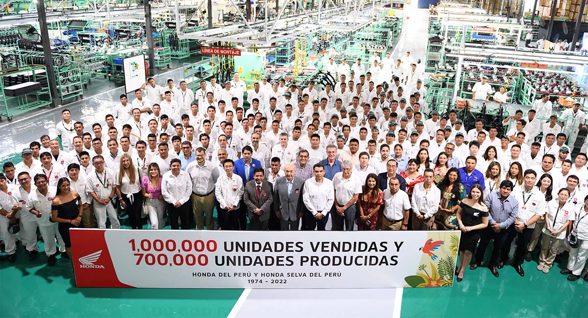 Honda conmemoró logro de un millón de motocicletas vendidas y 700 mil motos fabricadas en Perú