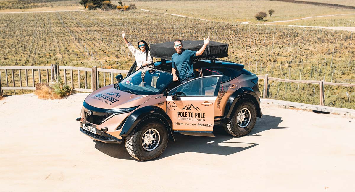 La épica expedición a bordo de un Nissan 100% eléctrico pasó por América del Sur